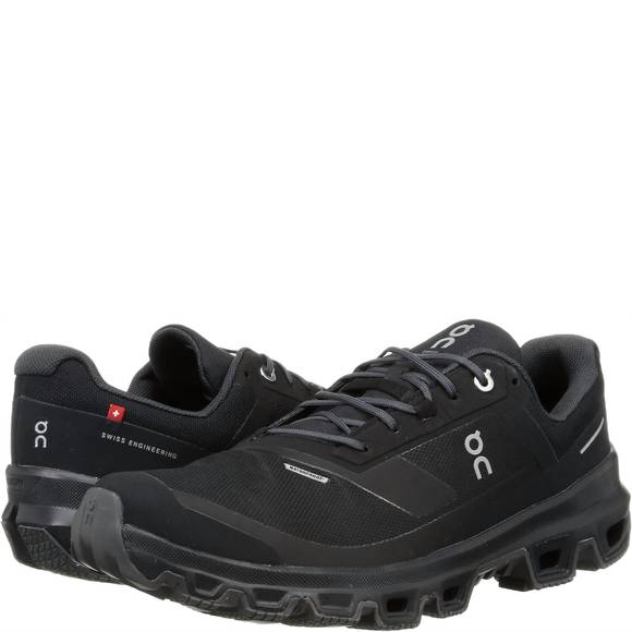 NEW ON women's cloudventure waterproof synthetic textile trainers in black - Picture 7 of 7